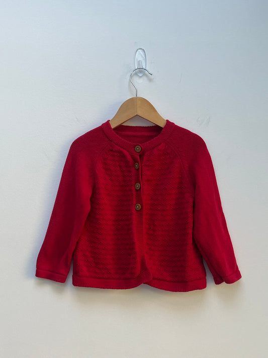 Nutmeg 18-24 Months - Red Cardigan