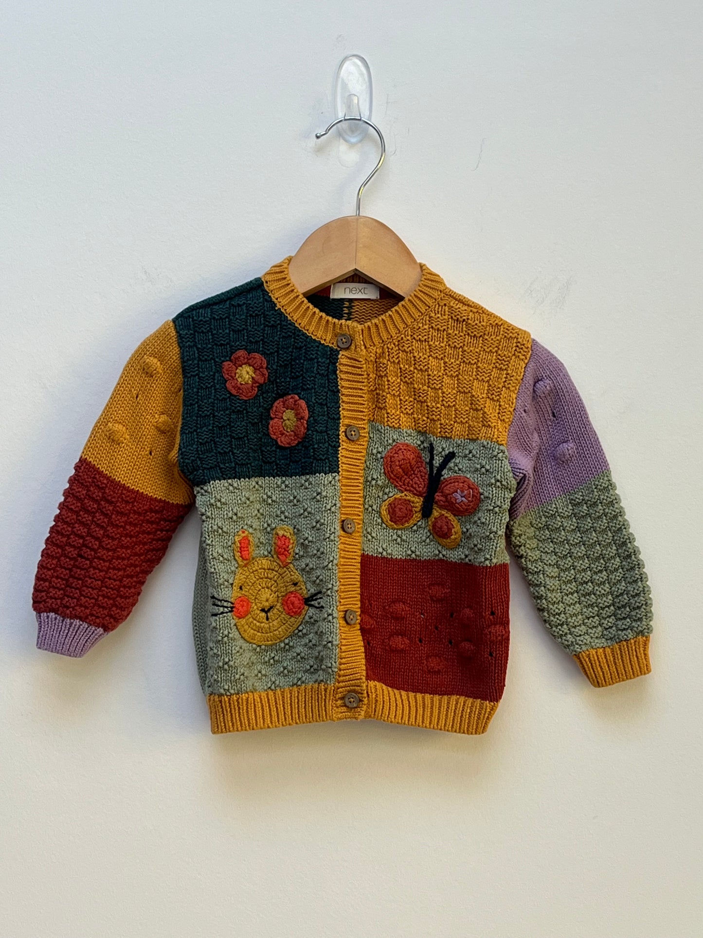 Next 6-9 Months - Cardigan with Crochet Appliques