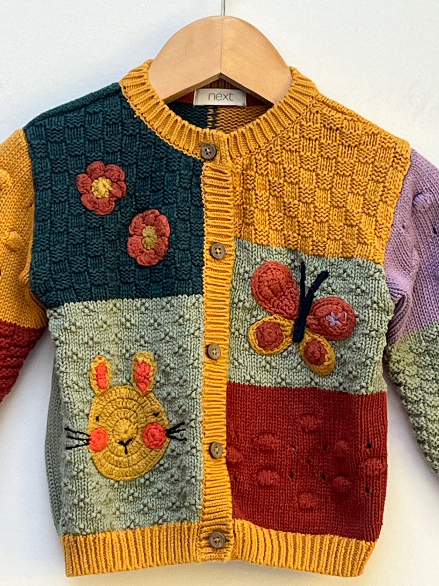 Next 6-9 Months - Cardigan with Crochet Appliques