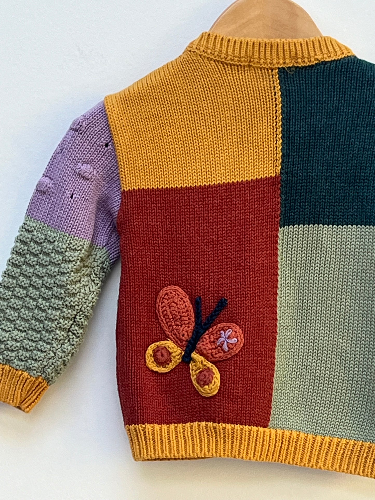 Next 6-9 Months - Cardigan with Crochet Appliques