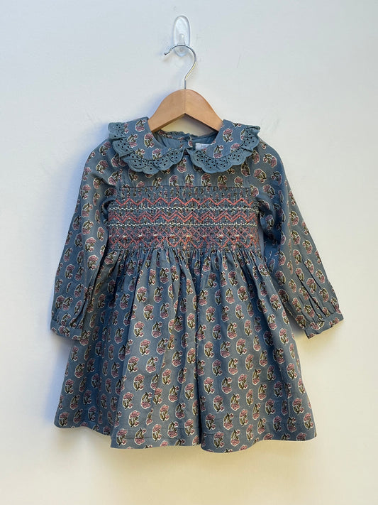 NEXT 18-24 Months - Printed Shirred Collar Dress