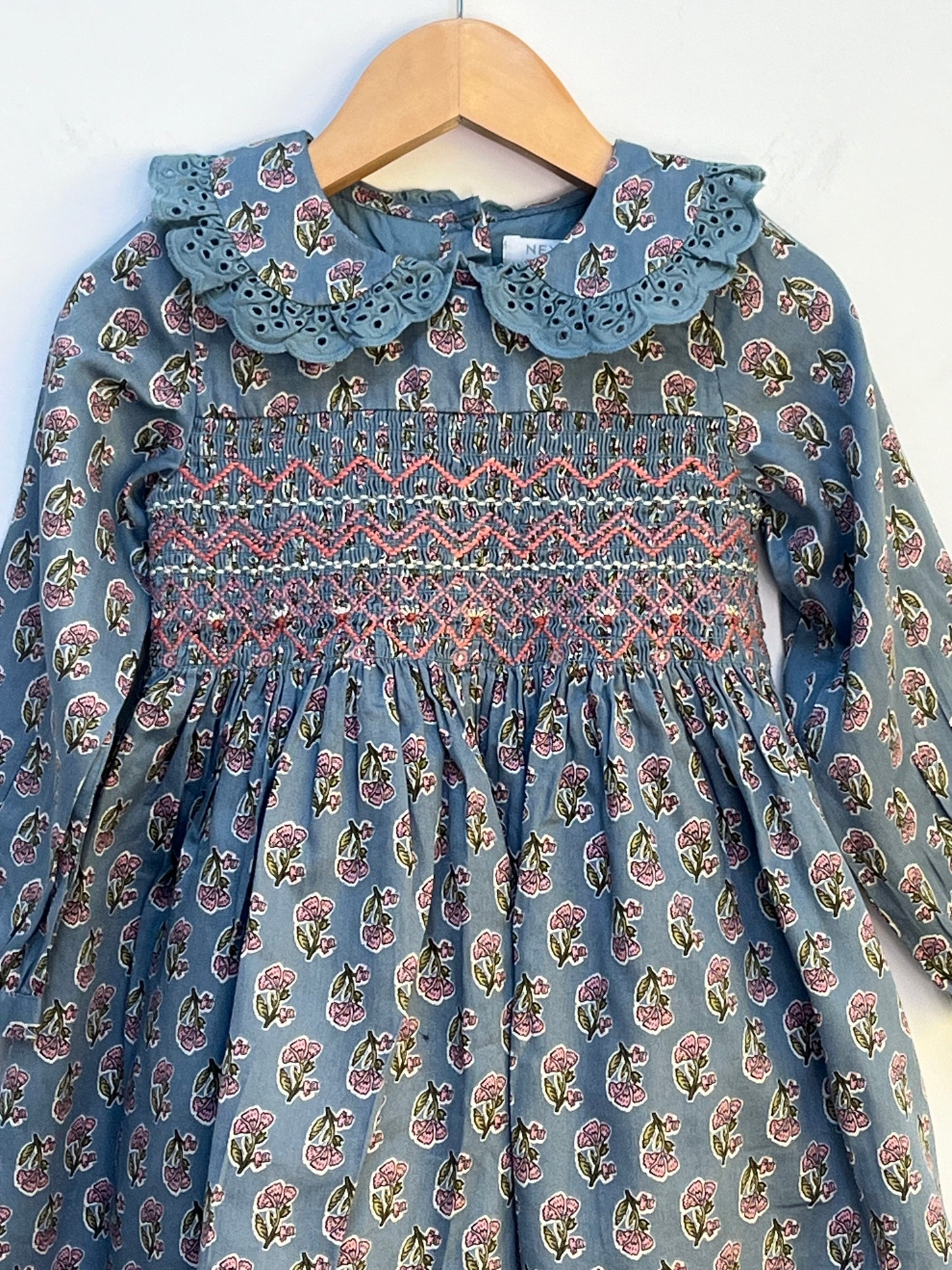 NEXT 18-24 Months - Printed Shirred Collar Dress