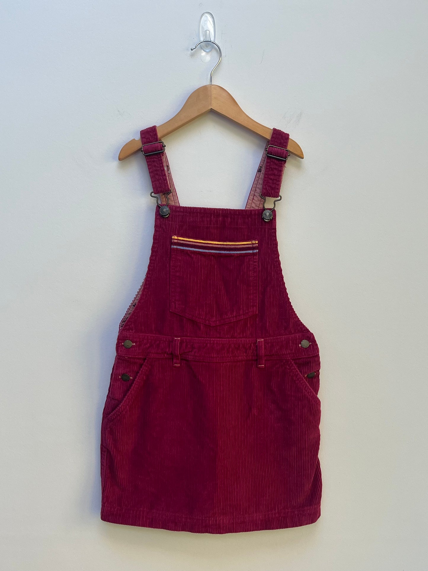 Fatface 8-9 Years - Raspberry Cord Pinafore Dress