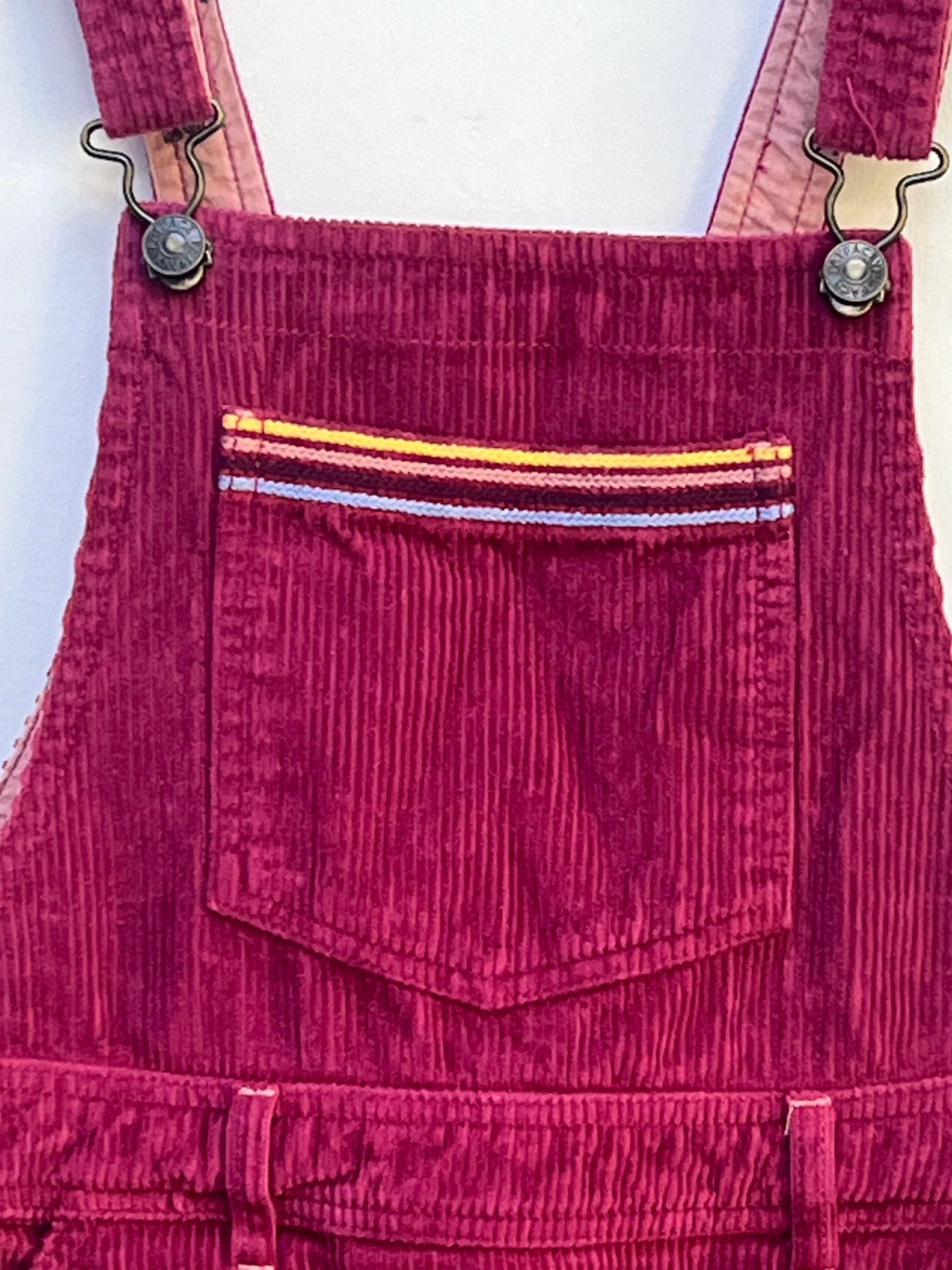 Fatface 8-9 Years - Raspberry Cord Pinafore Dress