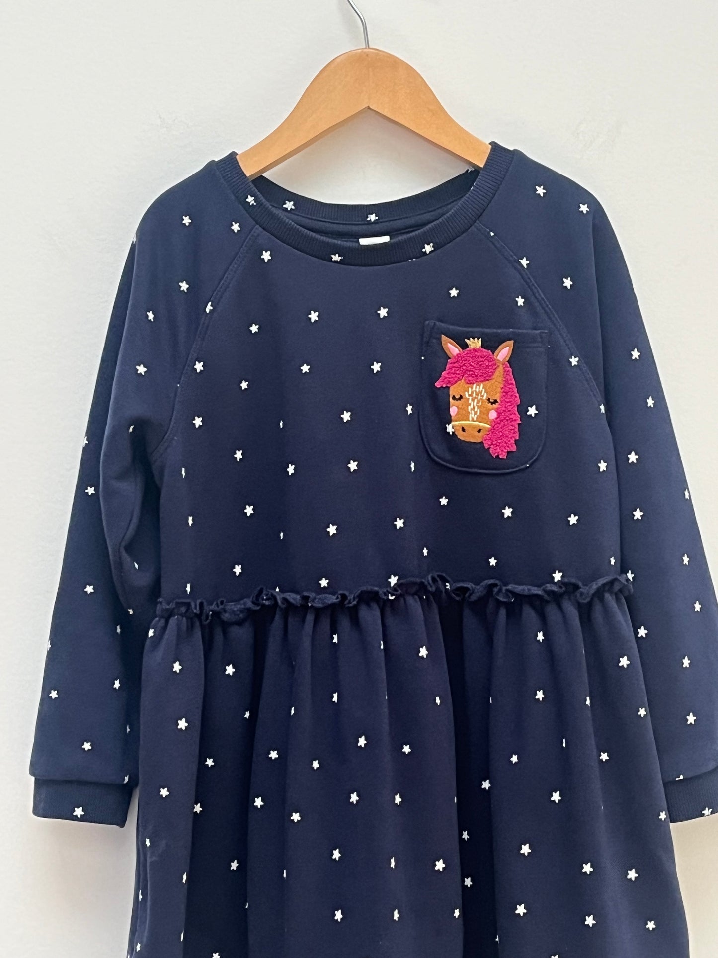 Tu 5-6 Years - Navy Sweatshirt Dress with Horse Pocket