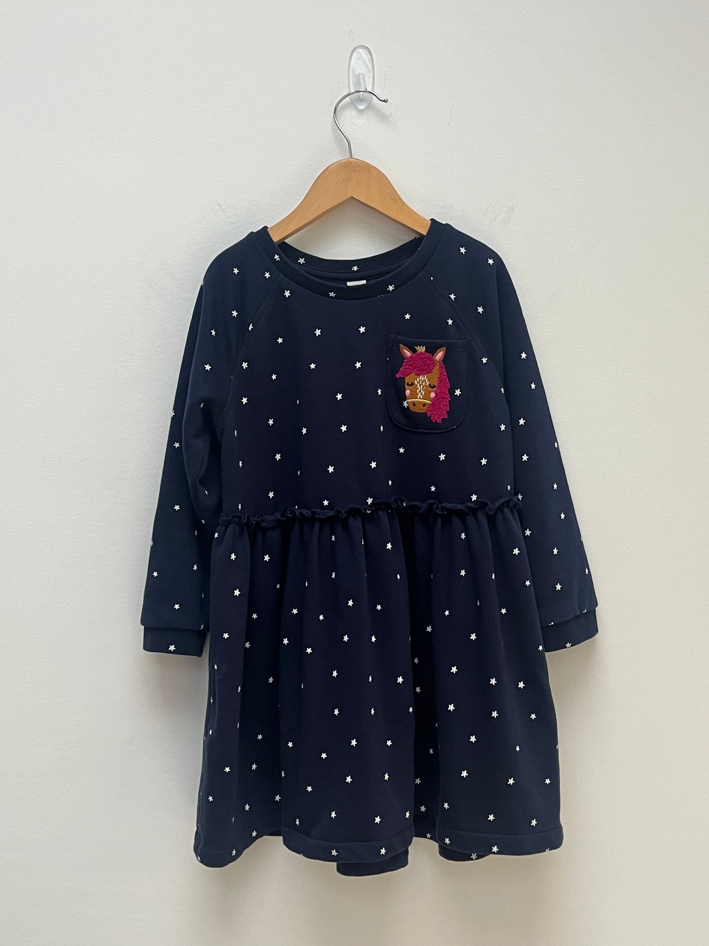 Tu 5-6 Years - Navy Sweatshirt Dress with Horse Pocket