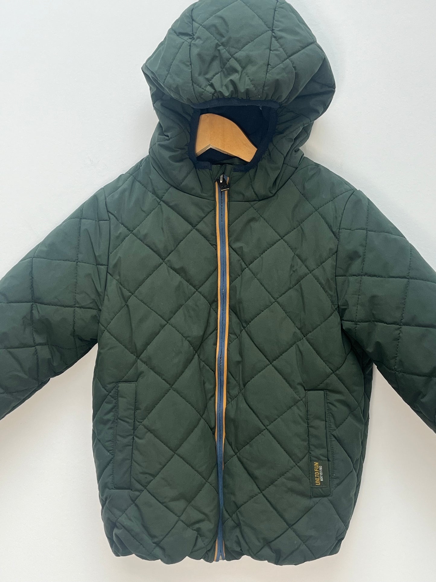 Next 3-4 Years - Forest Green Quilted Fleece lined Coat