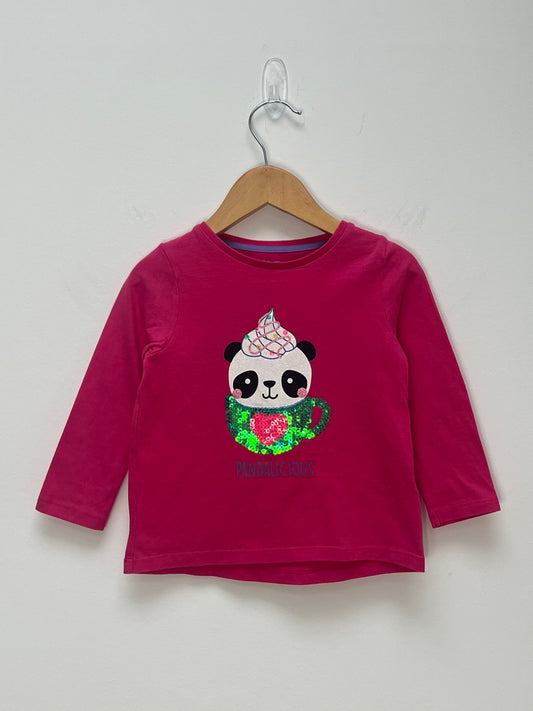 F&F 18-24 Months - Long Sleeved Pink Panda Top