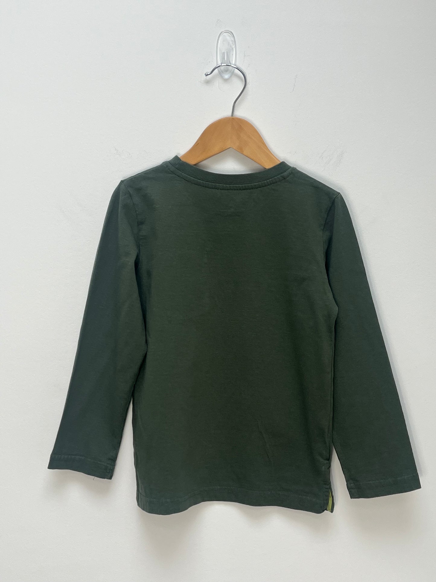 Mothercare 4-5 Years - Long Sleeved Green Top with Pocket