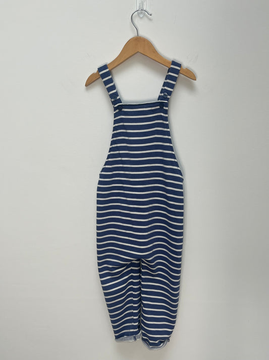 H&M 2-3 Years - Thin Blue & White Striped Dungarees