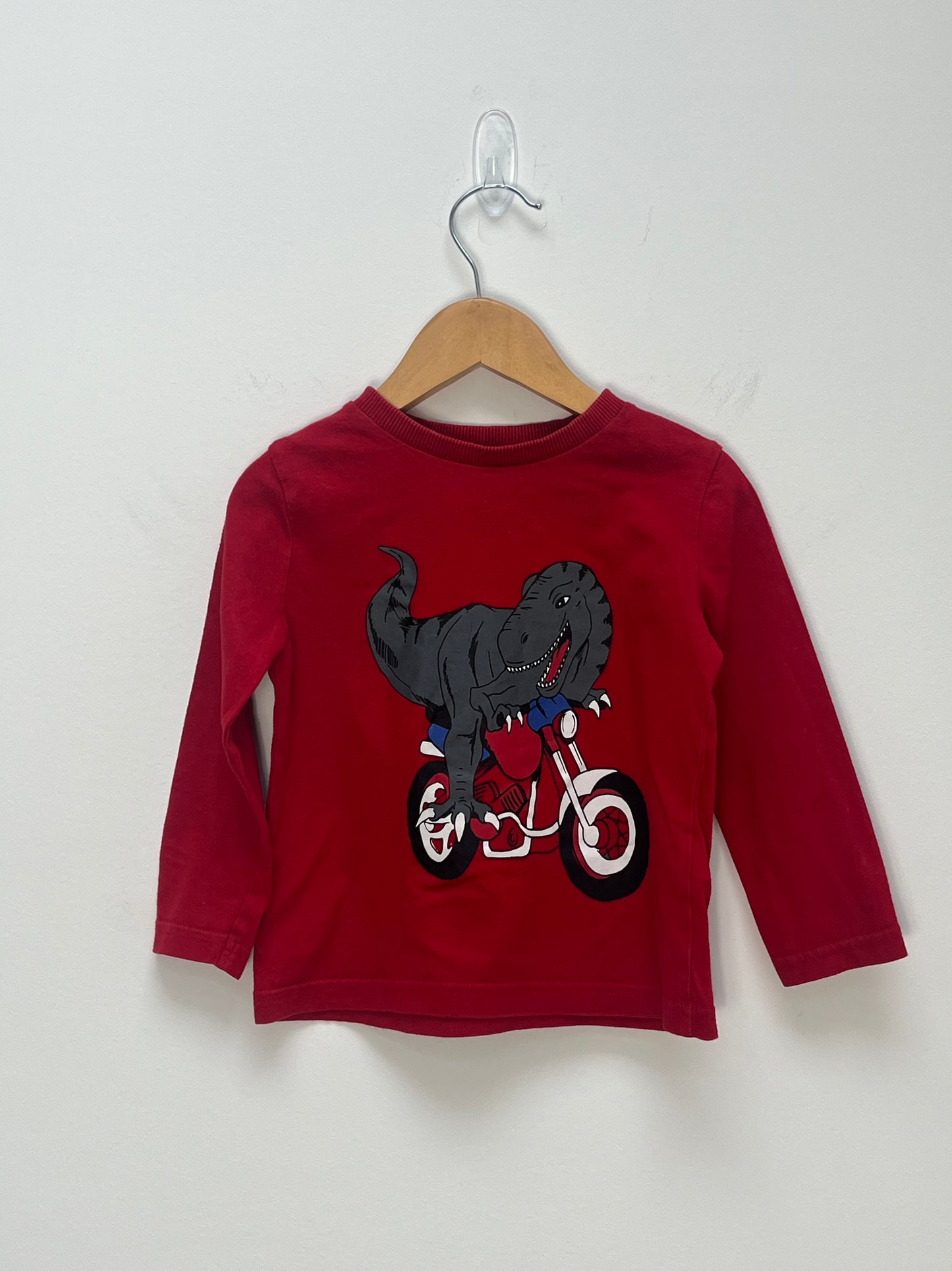 F&F 2-3 Years - Red Long Sleeved Top with Dino