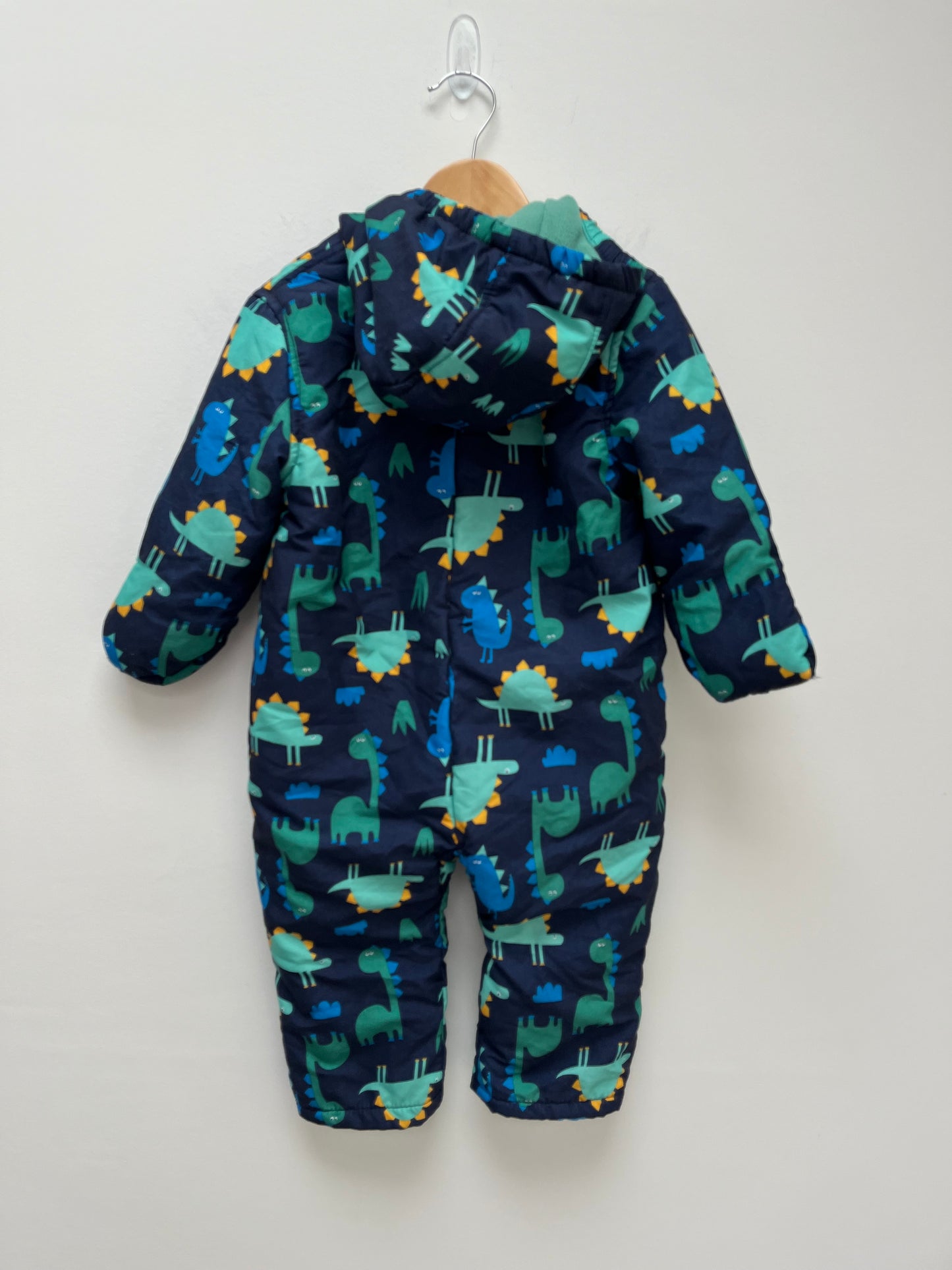 M&S 18-24 Months - Padded Snowsuit with Dinosaur Print